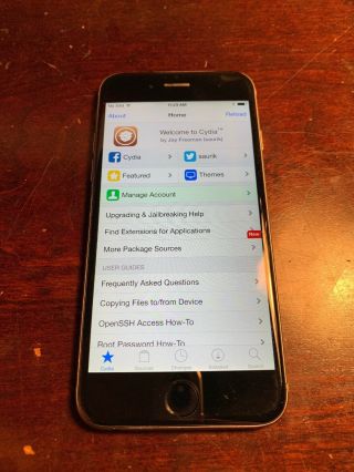 Rare - Apple Iphone 6 - 64gb - Ios 9.  1  Untethered Jailbroken