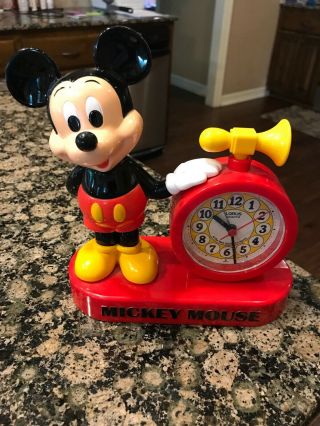 Vintage Rare Mickey Mouse Disney Lorus Talking Alarm Clock