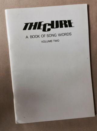 The Cure - A Book Of Song Words Volume 2 Rare Booklet 1983