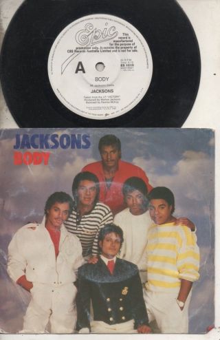 The Jacksons Rare 1984 Australian Promo Only 7 " Oop Epic Pop P/c Single " Body "