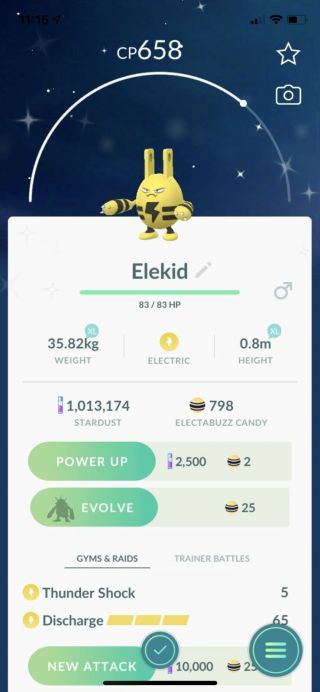 Pokemon Go Shiny Alolan Elekid Rare