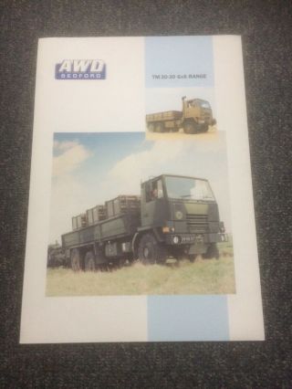 Awd Bedford Tm 30 - 30 6x6 Range Military Truck Brochure 1991 - V.  Rare