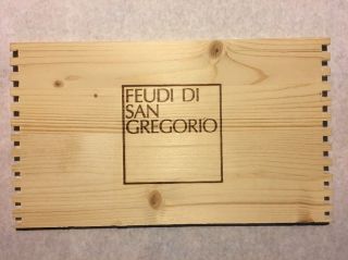 1 Rare Wine Wood Panel Feudi Di San Gregorio Vintage Crate Box Side 4/18 555