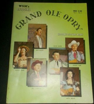 Vintage Grand Ole Opry History Picture Book Country Music Vol 1 Number 3 Rare