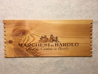 1 Rare Wine Wood Panel Marchesi Di Barolo Vintage Crate Box Side 12/18 103