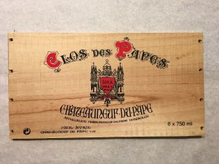 1 Rare Wine Wood Panel Clos Des Papes Vintage Crate Box Side 7/19 1025