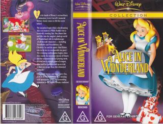 Alice In Wonderful Walt Disney Vhs Video Pal A Rare Find