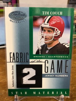 2001 Leaf Certified Tim Couch Fabric Of The Game /2 Browns Star Material Rare
