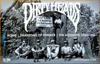 The Dirty Heads Home | Phantoms Of Summer Signed By All 5 Ltd Ed Rare Poster