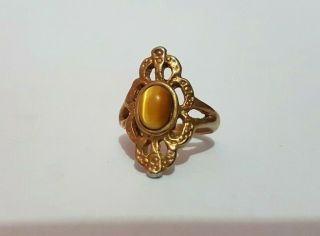 Rare Ancient Antique Roman Ring Bronze Gold Color Very Stunning