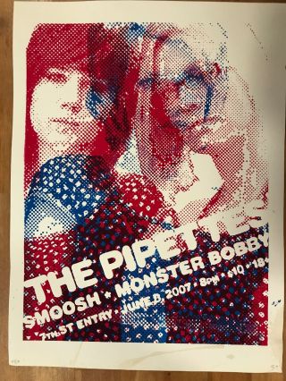 Rare The Pipettes Screen Print Poster Limited Numbered Uk Indie Pop First Ave Mn