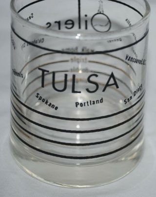 1960s Tulsa Oilers,  Pacific Coast League Pcl Baseball Oversized Shot Glass,  Rare