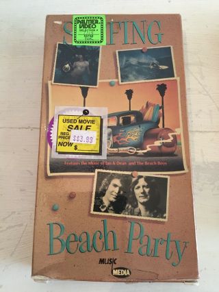 Rare & Oop Surfing Beach Party Vhs 1984 Media Video Boys Jan And Dean 2