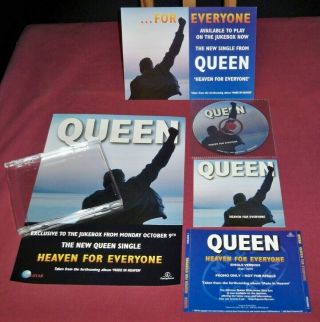 Queen Heaven For Everyone - Rare Press Pack Promo Cd Set,  Poster,  - - D.  I.  Y - Ex
