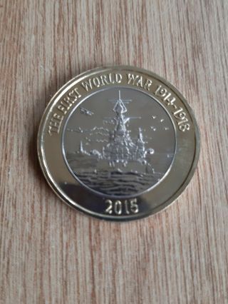 First World War £2 Pound Coin Uncirculated Royal Navy Hms Belfast Rare