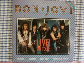 Bon - Jovi " Live On Tour " Rare Double 7 " 33rpm Vinyl " Nm Cond "