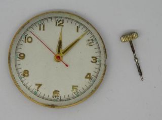 Eta 1256 Vintage Automatic Watch Movement With 17 Jewels Rare Dial Bernex