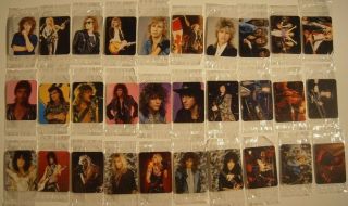 Rare Hostess Stickers Complete Series - Bon Jovi,  Motley Crue,  Platinum Blonde