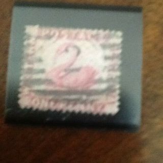 Wa Western Australia Postmark Number 2 Nine Bar On 1d Pink Rare Perth