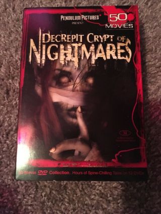 Decrepit Crypt Of Nightmares 50 Movie Box Set Dvd Rare Oop Cult Horror