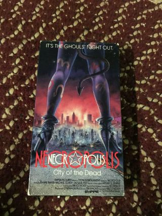 Necropolis City Of The Dead Horror Sov Slasher Big Box Slip Rare Oop Vhs