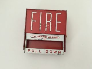 Vintage Rare Fire - Lite Bg6 Fire Alarm Pull Station