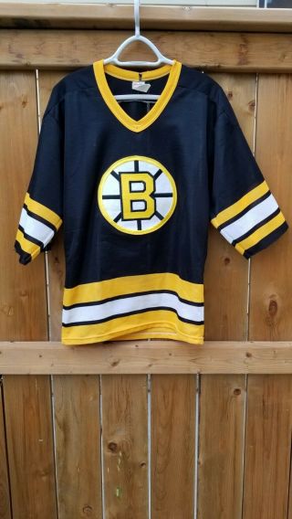 Rare Vintage 1970s Boston Bruins Hockey Jersey,  Ccm,  Sandow Sk