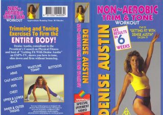 Denise Austin Non Aerobic Trim And Tone Vhs Video Pal A Rare Find