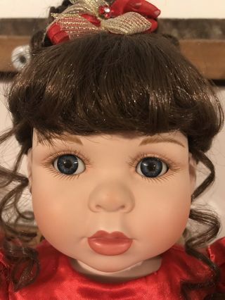 “rare” Winter Glow - 12” Seated Porcelain Doll By Marie Osmond - - Box