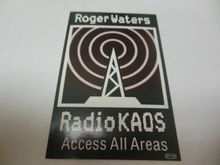 Roger Waters World Tour Staff All Access Backstage Pass Rare Radio Kaos Tour