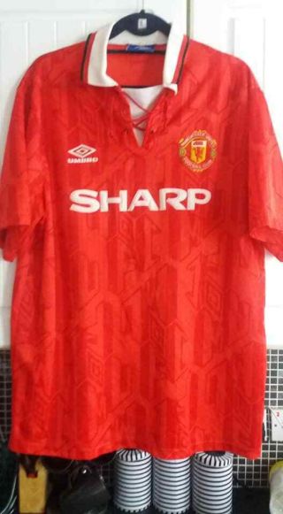 Manchester United Football Shirt 1992 - 93 Home Jersey 100 Authentic Xl Rare