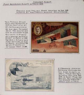 Rare Aviation Postcards (2),  Italy,  1908,  Leon Delagrange.