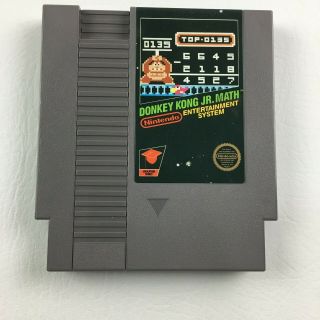 Donkey Kong Jr.  Math (nintendo Entertainment System,  1985) Rare Nes