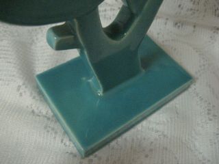 ROBERT LALLEMANT 1902 - 1954 ART DECO TURQUOISE EARTHENWARE CERAMIC TREE SGN RARE 5