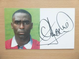 1996 - 98 Andy Cole Signed Man Utd Club Card C - Rare (16182)
