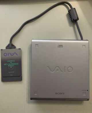 Rare Sony Vaio Laptop Cd - Rom Drive Pcga - Cd51 Pcmcia Card