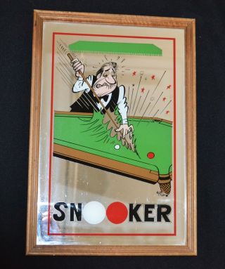 Weg Snooker Vintage Mirror Rare 48cm X 33cm