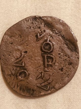 MÉxico 2 Reales Sud Error In Date (182) Very Rare In Copper Unlisted Vf