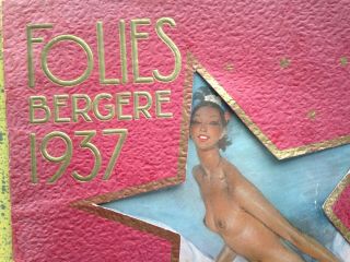 Folies Bergere 1937 Program Rare Josephine Baker Cover & Featured - Paris - Nudes