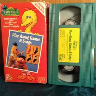 Sesame Street Play Along Games And Songs - (vhs,  1986) Rare
