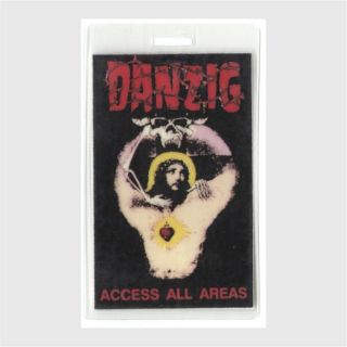 Danzig Authentic 1989 Concert Tour Laminated Backstage Pass Samhain Rare Aa