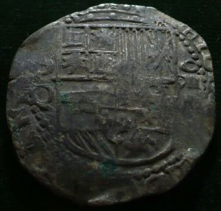 Rare Moneda Colonial – Bolivia - Peru Potosi Large Cob Of 8 Reales Pirates Coin