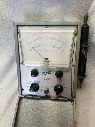 Rare Vintage Century Vt - 10 Vacuum Tube Voltmeter Tester In Good Physical Cond.