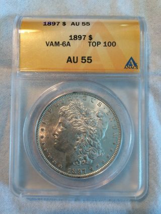 1897 Morgan Silver Dollar Vam - 6a Top 100 Rare Coin