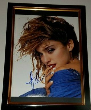 Madonna - Framed Hand Signed Photo With - Autographed 8x10 Rare