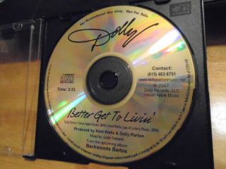 Rare Promo Dolly Parton Cd Single Better Get To Livin 