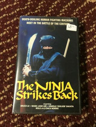 The Ninja Strikes Back All American Mogul Big Box Slip Rare Oop Vhs