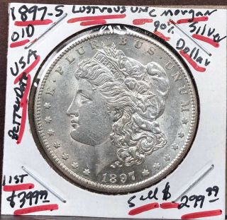 1897 - S Morgan Silver Dollar - - A Most Stunning Attractive Classic Usa Coin & Rare