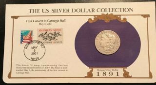 1891 O Morgan Silver Dollar U S Postal Commemorative Stamp Set,  Rare 5/33c Stamp