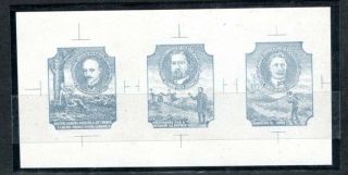 Costa Rica Non Emis Stamp National Heroes Strip Proof 1 1923 Rare Amc